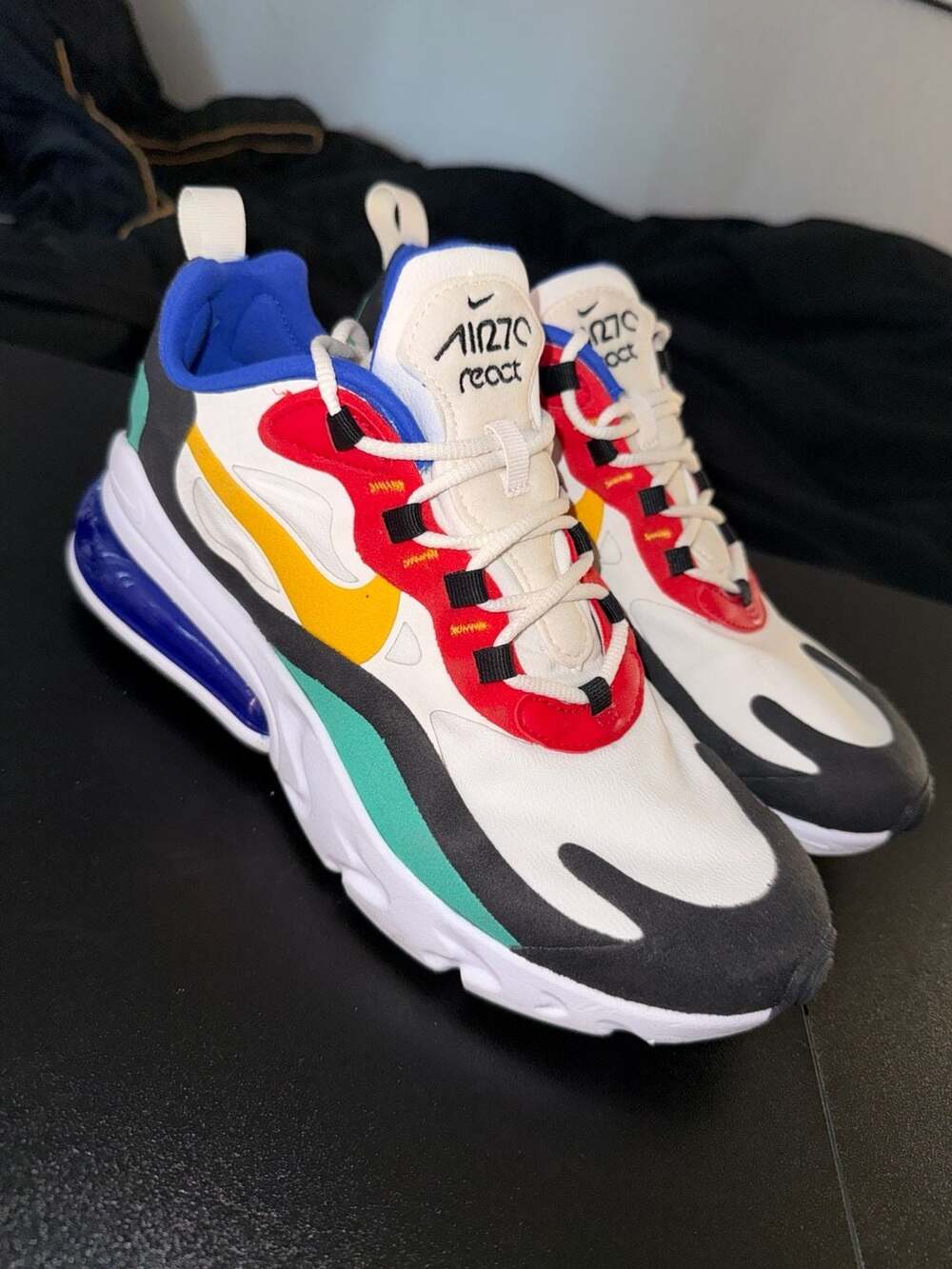 Nike Air Max 270 React Bauhaus Size 6.5 Multi-Color